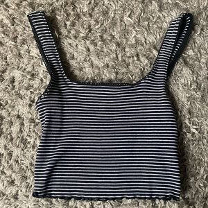 Super cropped stripe shirt